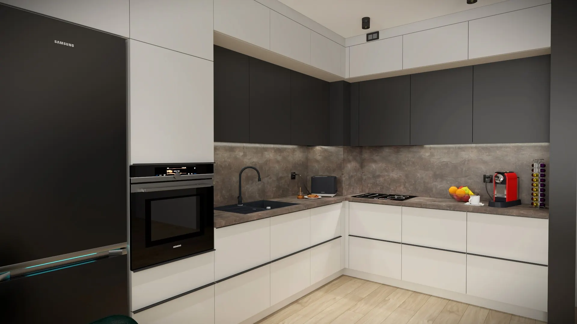 Projekt kuchni – nowoczesna wizualizacja kuchni